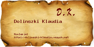 Dolinszki Klaudia névjegykártya